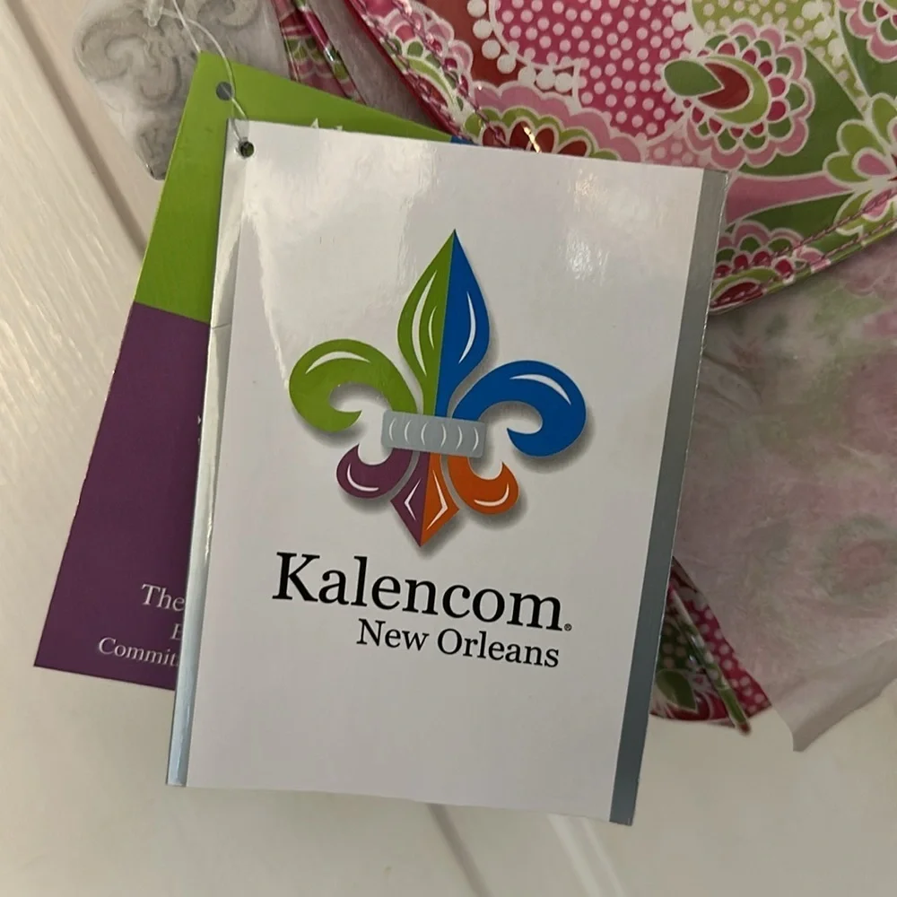 NWT Kalencom Laminated Buckle Diaper Bag, Gypsy Paisley Cotton Candy